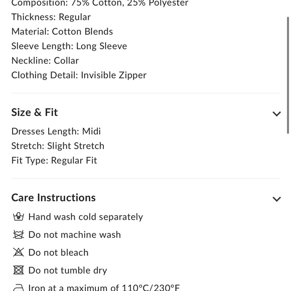 Commense Elegant Cream Midi Dress with Collar Detail - Picture 6 of 7